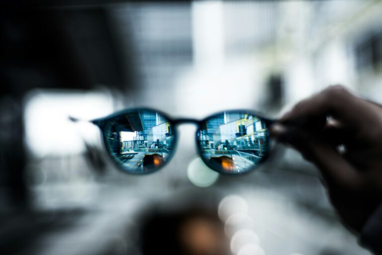 Close-up of a pair of sunglasses, representing Meta's new Ray-Ban Meta Gen 3 and Ray-Ban Meta Audio smart glasses