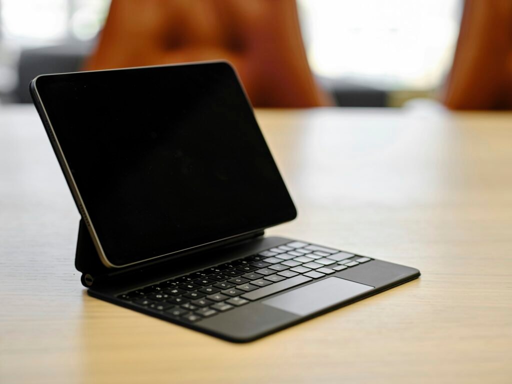 A large-screen tablet propped on a table, illustrating Acer's new big-screen Iconia Android tablets